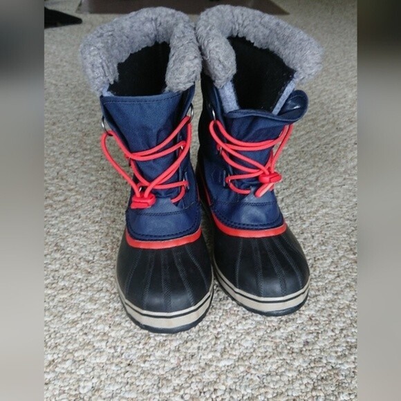 Sorel Yoot Pac Nylon Cool Waterproof Snow Boots in red and blue Size 6 - Picture 1 of 11